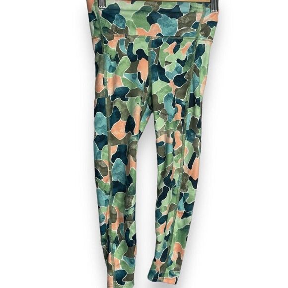 Members Mark Pull On Leggings Girls Small Multicolored Stretch Casual Athletic - Picture 1 of 6